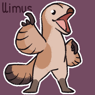 Mononykus Hi Sticker A small, feathered dinosaur waves eagerly to the viewer. Large letters reading "Hi!" appear occasionally.