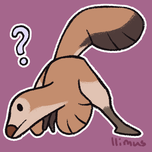 A small, feathered dinosaur is staring at something unpictured with confusion. A large question mark floats over its head.